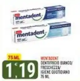 Tutto Buono Mentadent dentifricio bianco/freschezza/igiene quotidiano offerta