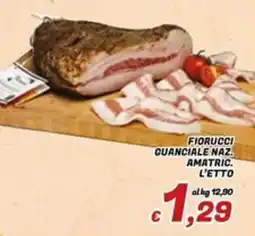 Idromarket Fiorucci cuanciale naz. amatric. l'etto offerta
