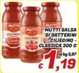 Idromarket Mutti salsa di datterini ciliegino classica offerta