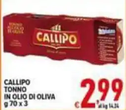 Iper Triscount Callipo tonno in olio di oliva offerta