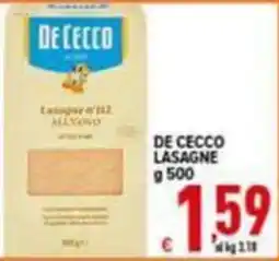 Iper Triscount De Cecco lasagne offerta