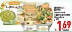 Iper Triscount Zerbiniati zuppe minestrone leggero/passato di verdure offerta