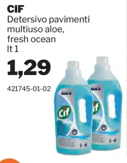 GrosMarket Cif Detersivo pavimenti multiuso aloe, fresh ocean offerta