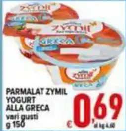 Iper Triscount Parmalat Zymil yogurt alla greca offerta