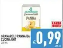 Pim Supermercati Granarolo panna da cucina UHT offerta