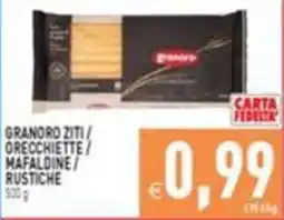 Pim Supermercati Granoro ziti / orecchiette / mafaldine / rustiche offerta