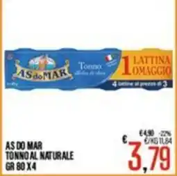 Supermercati EffePiù As do Mar tonno al naturale offerta