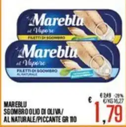 Supermercati EffePiù Mareblu sgombro olio di oliva offerta