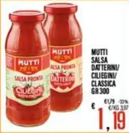 Supermercati EffePiù Mutti salsa pronta ciliegini classica offerta