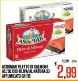 Supermercati EffePiù Asdomar filetto di salmone offerta