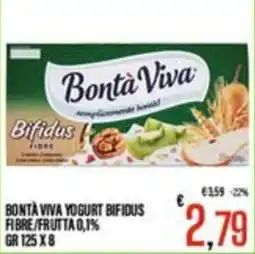 Supermercati EffePiù Bontà Viva Yogurt Bifidus Fibre/Frutta 0,1% offerta