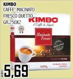 Big Food Kimbo caffè macinato fresco duetto offerta