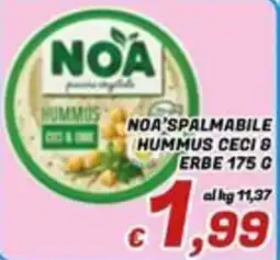 Idromarket NOA' spalmabile hummus ceci e erbe offerta