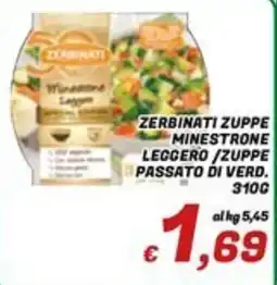 Idromarket Zerbinati zuppe minestrone leggero / zuppe passato di verd. offerta