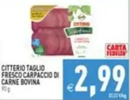 Pim Supermercati Citterio taglio fresco carpaccio di carne bovina offerta
