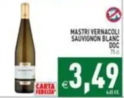 Pim Supermercati Mastri Vernacoli Sauvignon Blanc DOC offerta