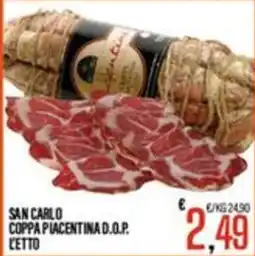 Supermercati EffePiù San Carlo Coppa Piacentina D.O.P. offerta