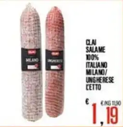 Supermercati EffePiù Clai salame milano / ungherese offerta