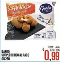Supermercati EffePiù Garbo Suppli di Riso al Ragù offerta