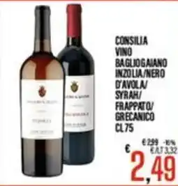 Supermercati EffePiù Consilia vino offerta