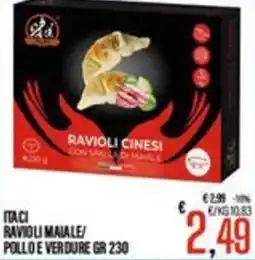 Supermercati EffePiù Itaci ravioli maiale/pollo e verdure offerta