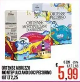 Supermercati EffePiù Ortense Abruzzo Montepulciano DOC/Pecorino IGT offerta