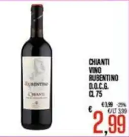 Supermercati EffePiù Chianti Vino Rubentino offerta