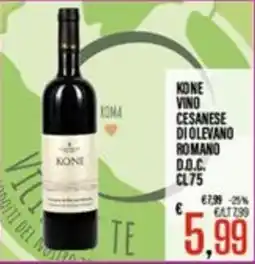 Supermercati EffePiù Kone vino cesanese di olevano romano d.o.c. offerta
