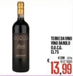 Supermercati EffePiù Terre da Vino Vino Barolo D.O.C.G. CL.75 offerta