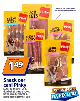 Action Snack per cani Pinky offerta