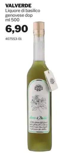 GrosMarket Valverde liquore di basilico genovese dop offerta