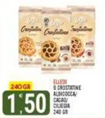 Elledi 6 crostatine albicocca/cacao/ciliegia