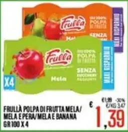 Supermercati EffePiù Frullà polpa di frutta mela offerta