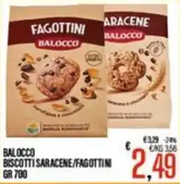 Supermercati EffePiù Biscotti Saracene/Fagottini Balocco offerta