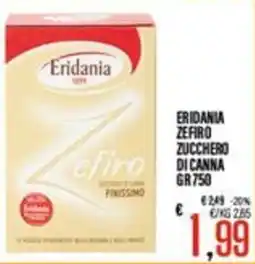 Supermercati EffePiù Eridania Zefiro zucchero di canna offerta