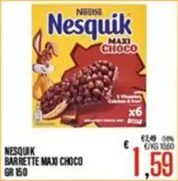 Supermercati EffePiù Nesquik barrette maxi choco offerta