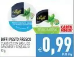 Pim Supermercati Biffi pesto fresco classico con basilico genovese offerta