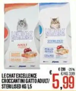 Supermercati EffePiù Le Chat Excellence Croccantini Gatto Adult/Sterilised offerta