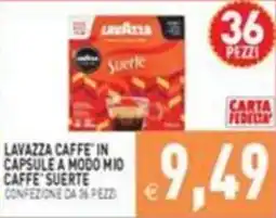 Pim Supermercati Lavazza Caffè in capsule a modo mio Caffè Suerte offerta