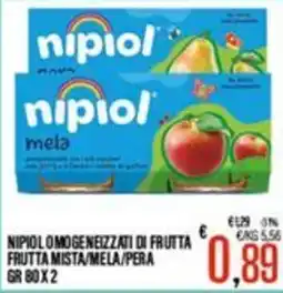Supermercati EffePiù Nipiol omogeneizzati di frutta offerta