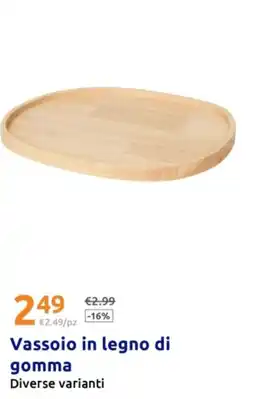 Action Vassoio in legno di gomma offerta