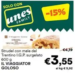 Unes Strudel con mele del Trentino I.G.P. surgelato Il Viaggiator Goloso offerta
