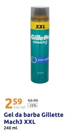 Action Gel da barba Gillette Mach3 XXL offerta