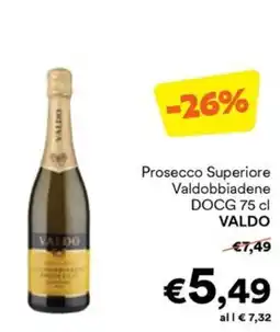 Unes Prosecco Superiore Valdobbiadene DOCG VALDO offerta