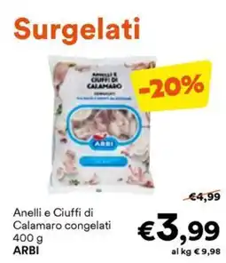 Unes Anelli e Ciuffi di Calamaro congelati ARBI offerta