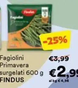 Unes Fagiolini Primavera surgelati FINDUS offerta
