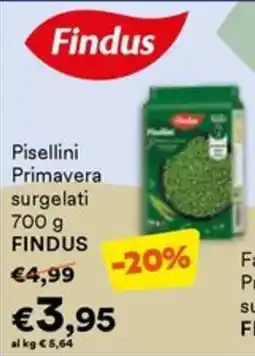 Unes Pisellini Primavera surgelati FINDUS offerta