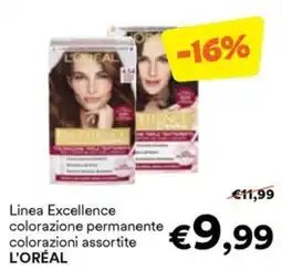 Unes Linea Excellence colorazione permanente colorazioni assortite L'ORÉAL offerta