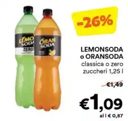 Unes Lemonsoda o oransoda classica o zero offerta