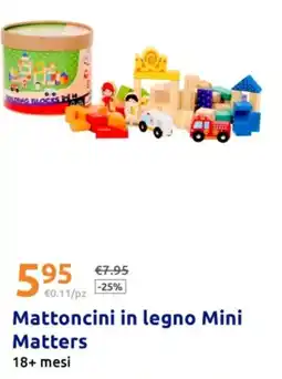 Action Mattoncini in legno Mini Matters offerta